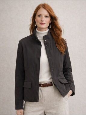 Marc Cain Dark Gray Lightweight Jacket Size S (US 4–6) Minimal Classic